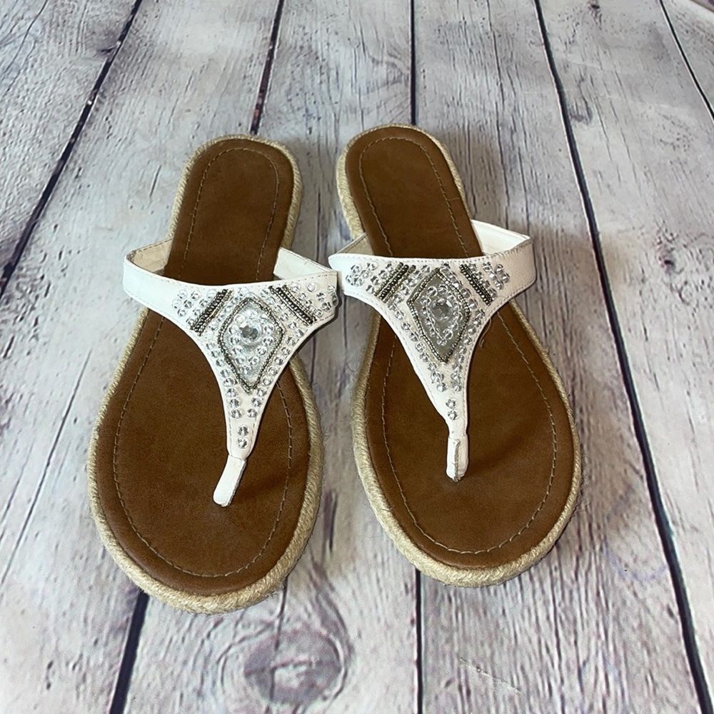 White jewel sandles